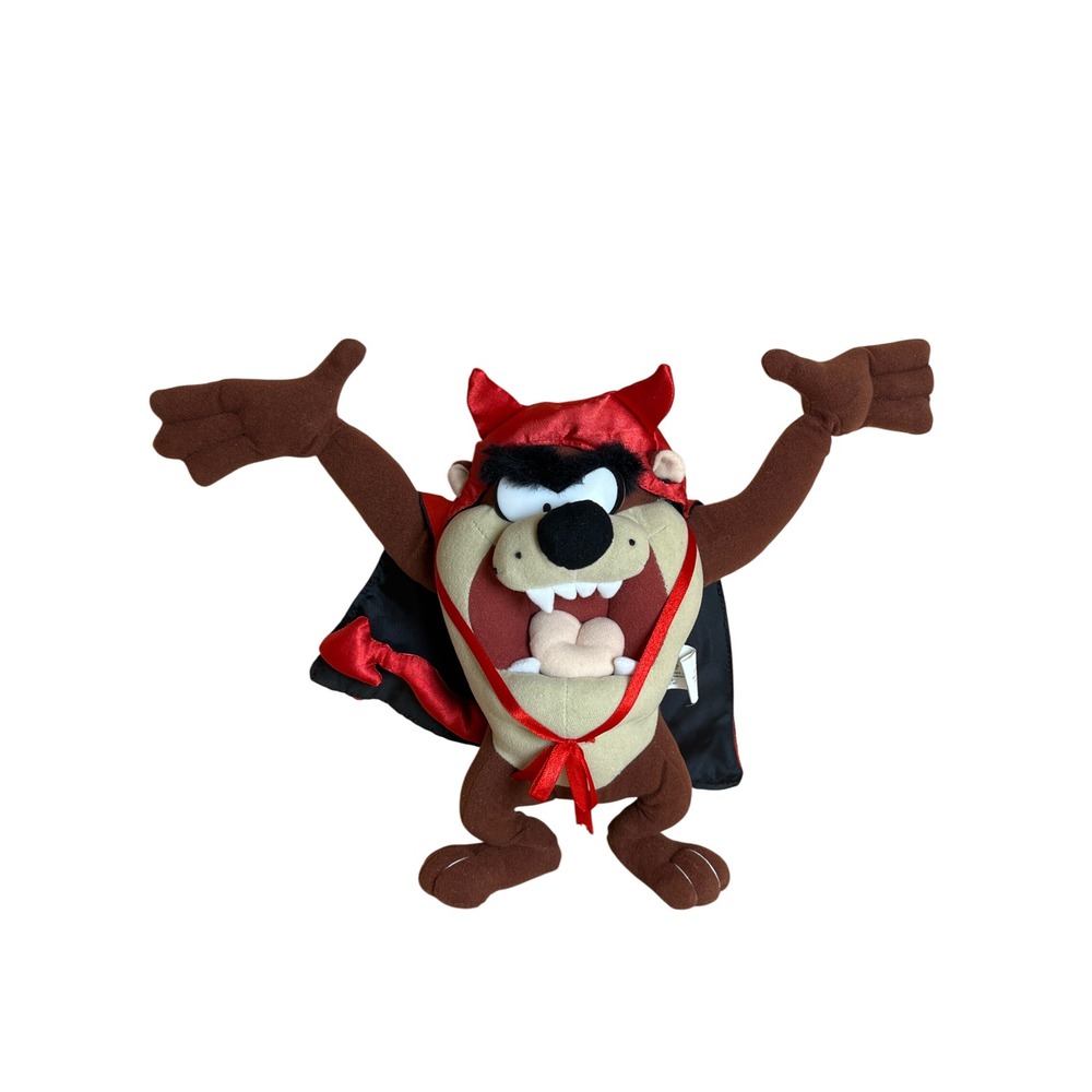 Vintage Looney Tunes Taz Devil Plush Nanco Warner Bros Halloween Tazmanian Devil